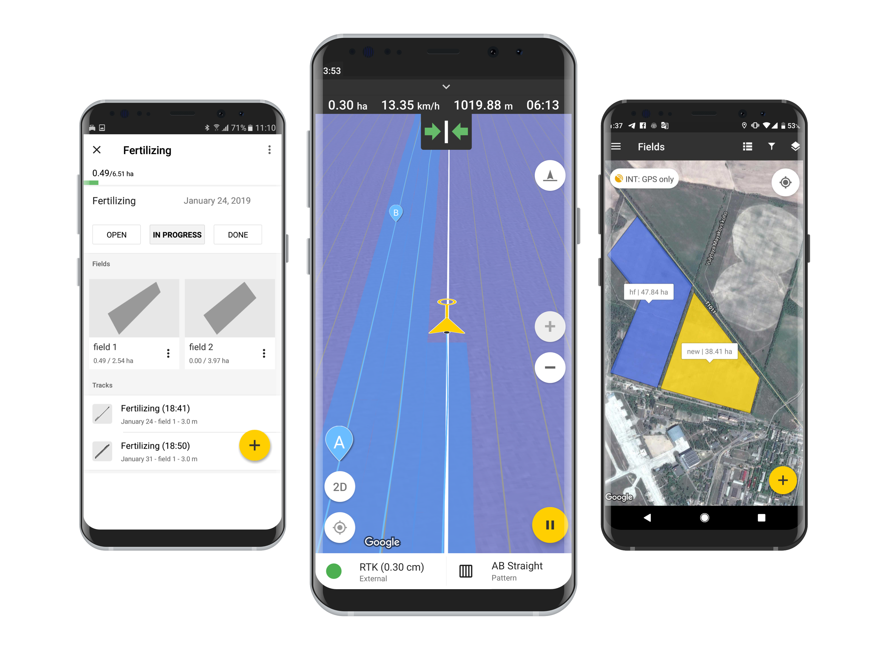 Tractor GPS guidance system for agriculture FieldBee