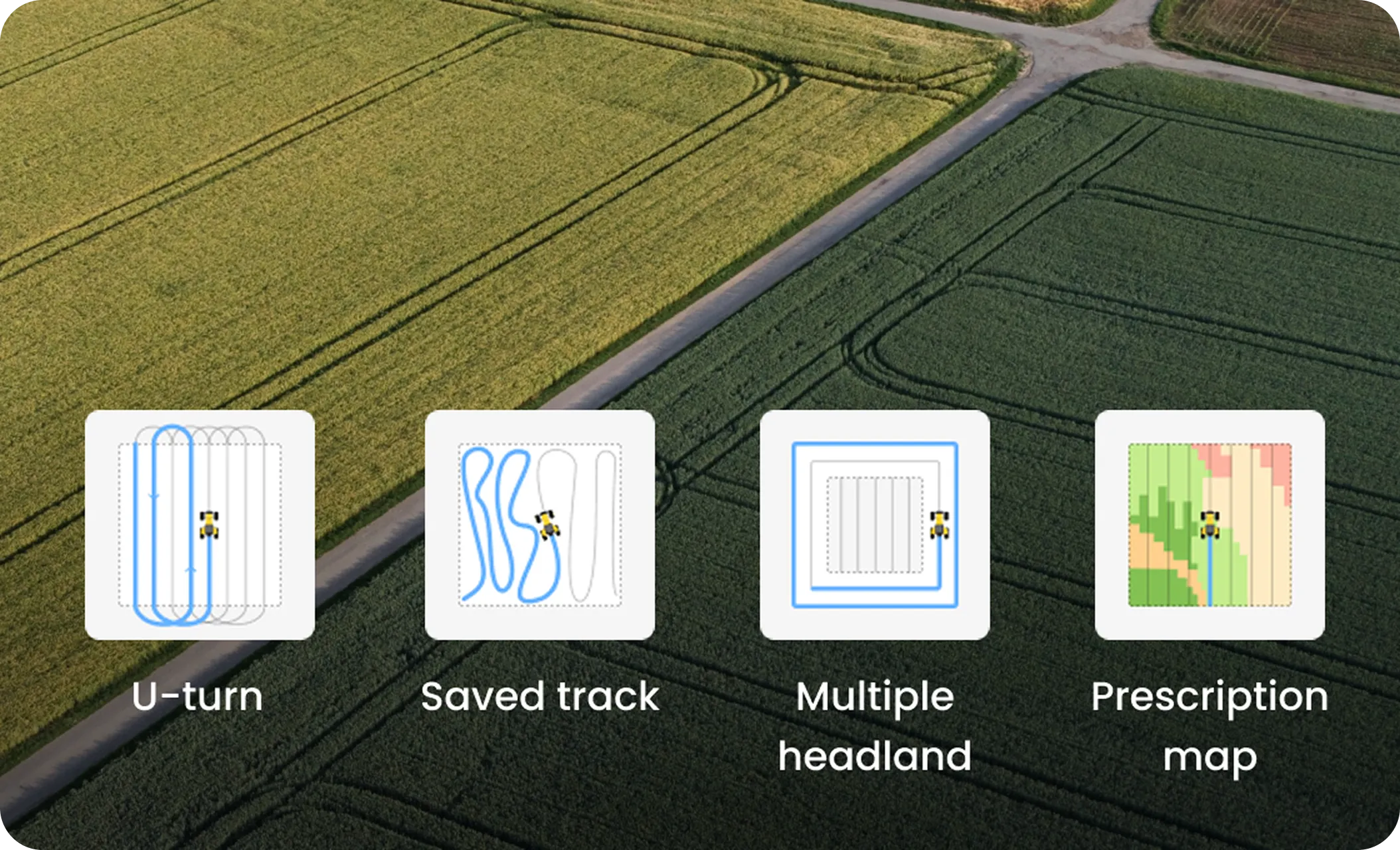 Schemi di navigazione per un'agricoltura ottimizzata con inversione a U